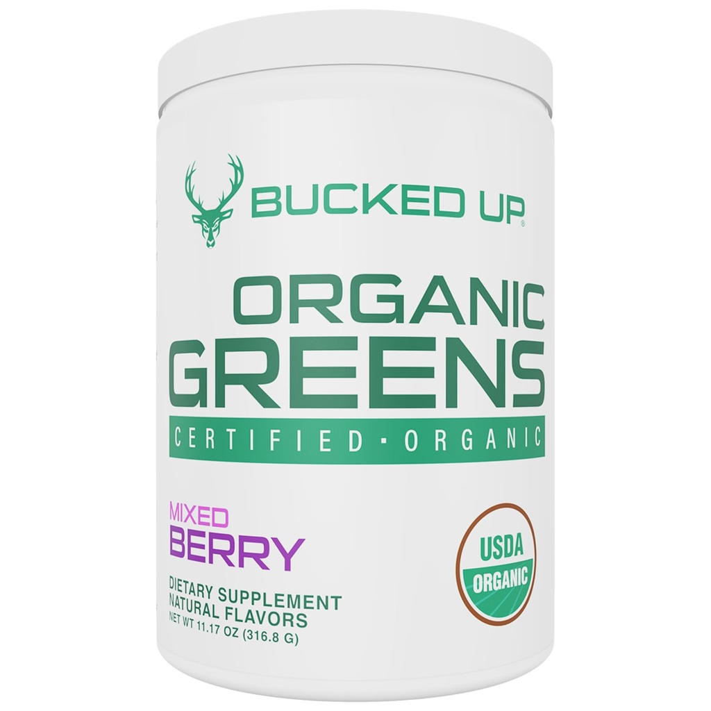 Verdes Superfood em pó misturado Berry 8 Mais Essential Mixed Greens Certified 100% Organic Clorela, espinafre, couve, espirulina, Alfalfa, brócolis, grama de trigo, & grama de cevada