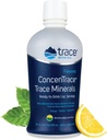 Trace Minerals ConcenTrace - Líquido Suplemento Mineral com Magnésio e Vitamina C - Suplemento dietético com Uva Branca e Suco de Limão - Natural Limão Flavor, 30 fl oz (30 Servões)