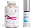 Cápsula Suplementar da AgelessLX para Mulheres com Bundle HMB Hydrasilk Eye Cream