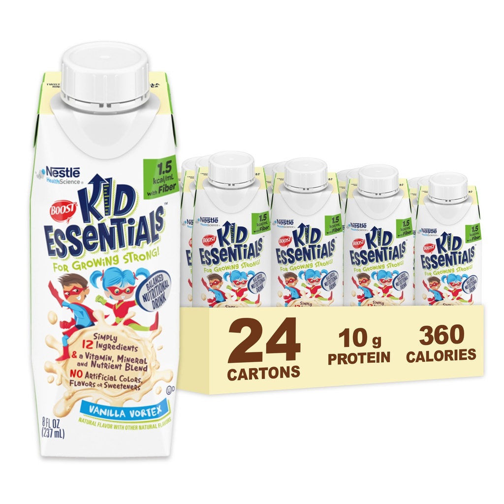 ESSENCIAIS DE BOOST KID 1,5 com fibra, vórtice de baunilha