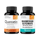 Quercetina de Sandhu & Magnésio Glycinate Complex Cápsulas Suporta Imune, Músculo Saúde & Qualidade Sono