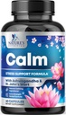 Natural Calm, Deswind & Relax Support - Ashwagandha, GABA, Magnésio, L-Theanina & Mais - Natural Focus, Energia & Imune Support - Nature's Non-GMO, Vegan, Gluten Free, Bottled in USA - 120 Cápsulas