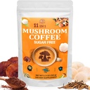 Café Cogumelo - Cogumelo Café Orgânico com 11 Cogumelos Superalimentares, Inclui Mane, Reishi, Chaga, Cordyceps e Adaptogens, Suplemento de Cogumelo para Energia, Foco, Memória e Imunidade - 5.3oz