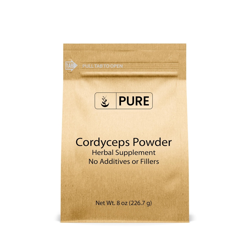 Puro Original Ingredientes Cordyceps (8 onças) Suplemento tradicional de ervas, Não-GMO