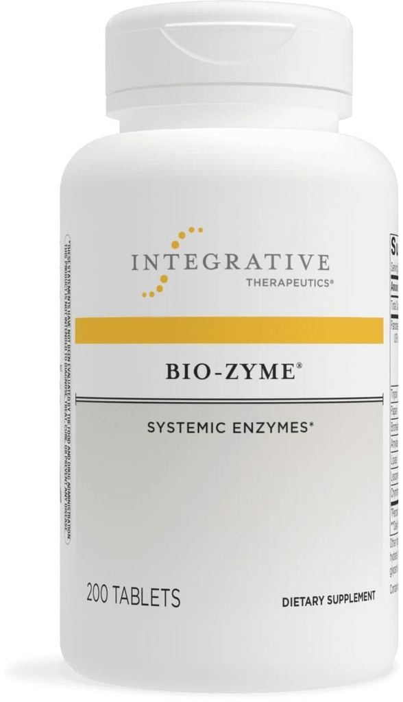 Terapêutica Integrativa Bio-Zyme - Complexo Enzimático Pancreático para Suporte Digestivo* - Suporta Digestão Saudável* - Extrato Pancreático Não Diluído - 200 Comprimidos (100 Servimentos)