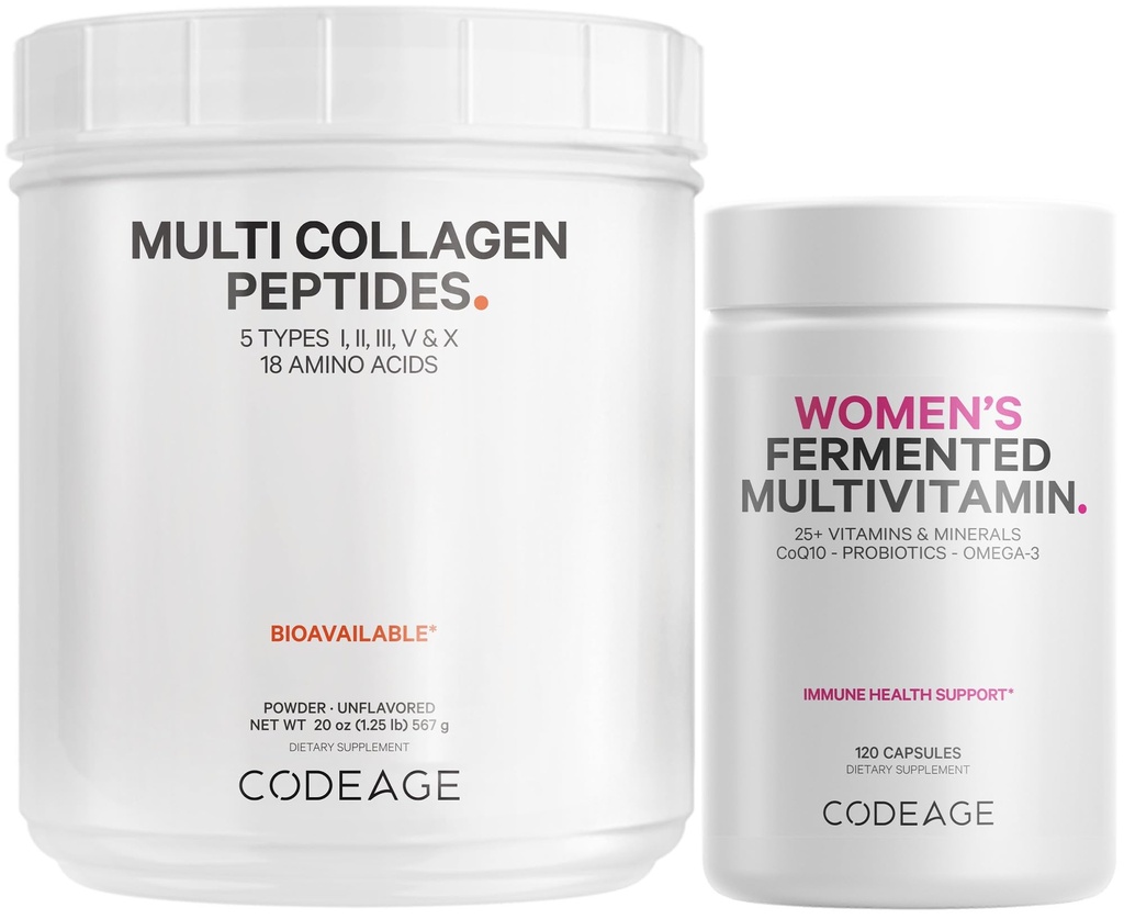 Codificação - Proteína de múltiplos colágenos + Multivitamínico diário feminino