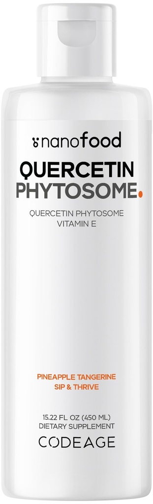 Codeage Liquid Quercetin Phytosome Supplement, Quercetin 1000 mg Di-hidratado, Fonte de 3 meses, Suporte imunológico, Sophora Japonica, Vitamina E, Entrega lipossômica, Vegan, Não-GMO, 15.22 fl oz