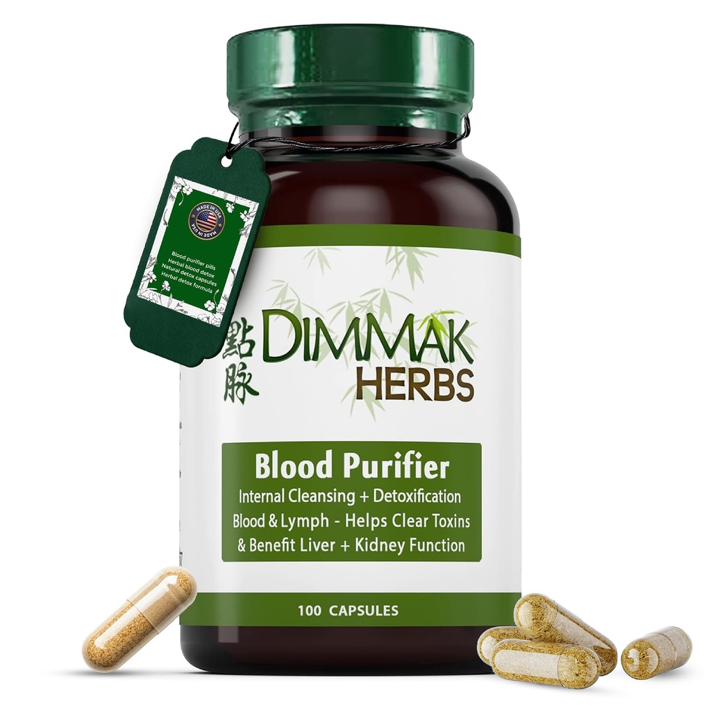 Dimmak Herbs certificado purificador de sangue orgânico para limpeza interna e desintoxicação + Benefícios Fígado e função renal