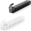 2 Pack Organizador de comprimidos extra grande, Sukuos caixa de pílulas semanal, caso de pílulas, Organizer medicina para vitaminas, óleo de peixe ou suplementos