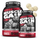 Bully Max 2-em-1 Muscle Builder Comprimidos mastigáveis para cachorros e cães adultos - Vitaminas e Suplementos para o ganho e crescimento muscular - Canine Puppy Multivitamins para todas as raças e idades - 60 tabs (2 garrafas)