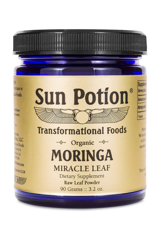 Pó de folha de Moringa de poção solar - 90 Gram Jar
