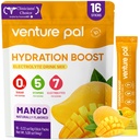 Venture Pal Sugar Free Electrolyte Powder Packets - Liquid Daily IV Hydration Packets □ Eletrolytes Drink Misture with 5 Vitaminas & 7 Eletrolytes □ Keto Friendly
