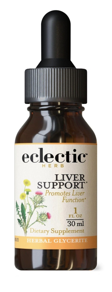 Erva eclética - Cardo de leite Glicerita Líquida (Silybum marianum) Suporte Fígado + Detox (Tintura de ervas) Livre de Álcool, Vegan, Orgânico, Não-GMO, Gluten Free (1 fl oz 30 ml)