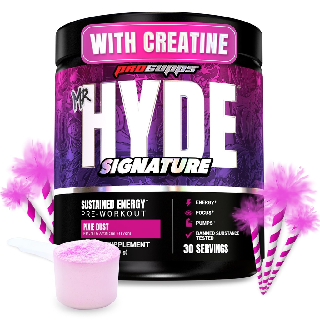 PROSUPPS Sr. Hyde assinatura pré-treino em pó com Creatine, Beta Alanine & Caffeine - Desempenho, Energia e Endurance - Clean Fitness & Gym Supplements for Men & Women (Pixie Dust, 30 Servings)