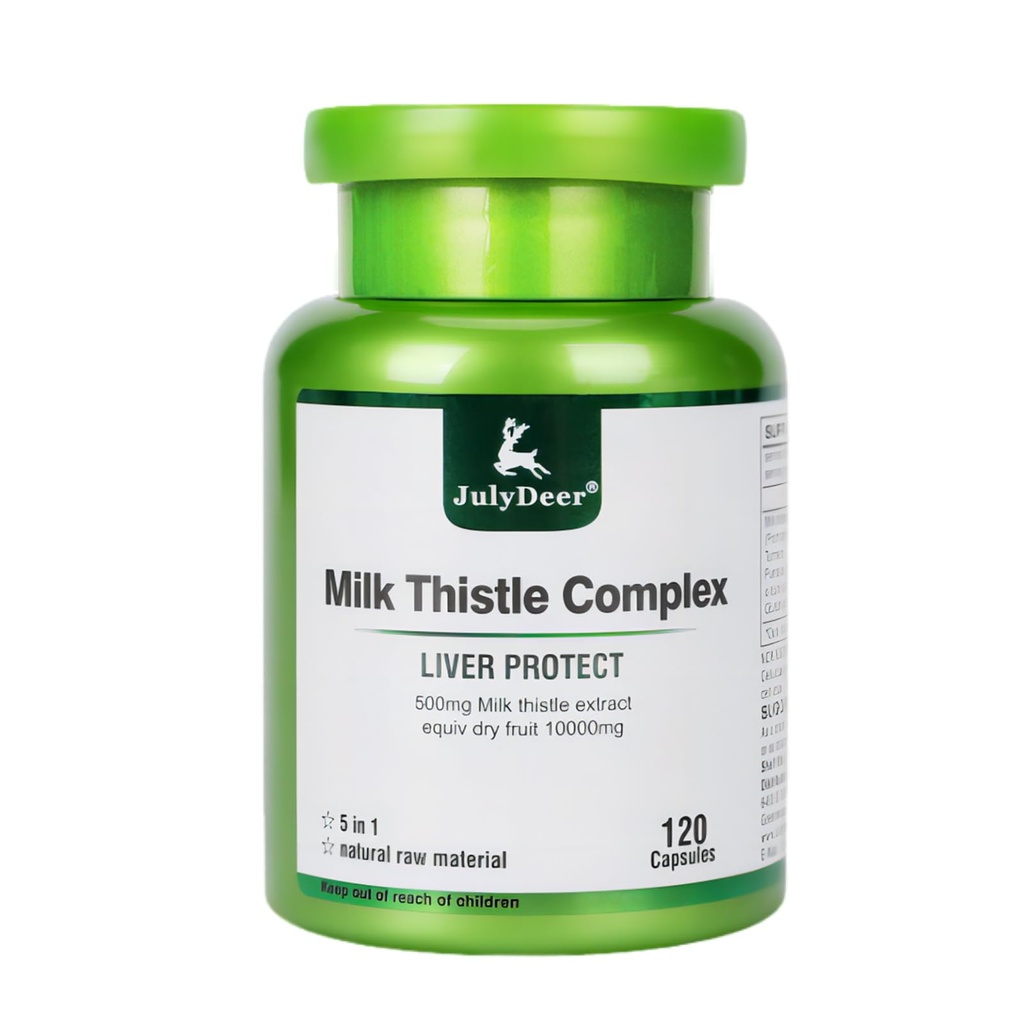 Cardo de Leite 500 mg Silymarin Marinum Suporte Fígado, Suporte Antioxidante, Detox, Cápsulas de Proteção do Fígado para Ficar Até Tarde, Bebendo e Ressaca, Pele Dull