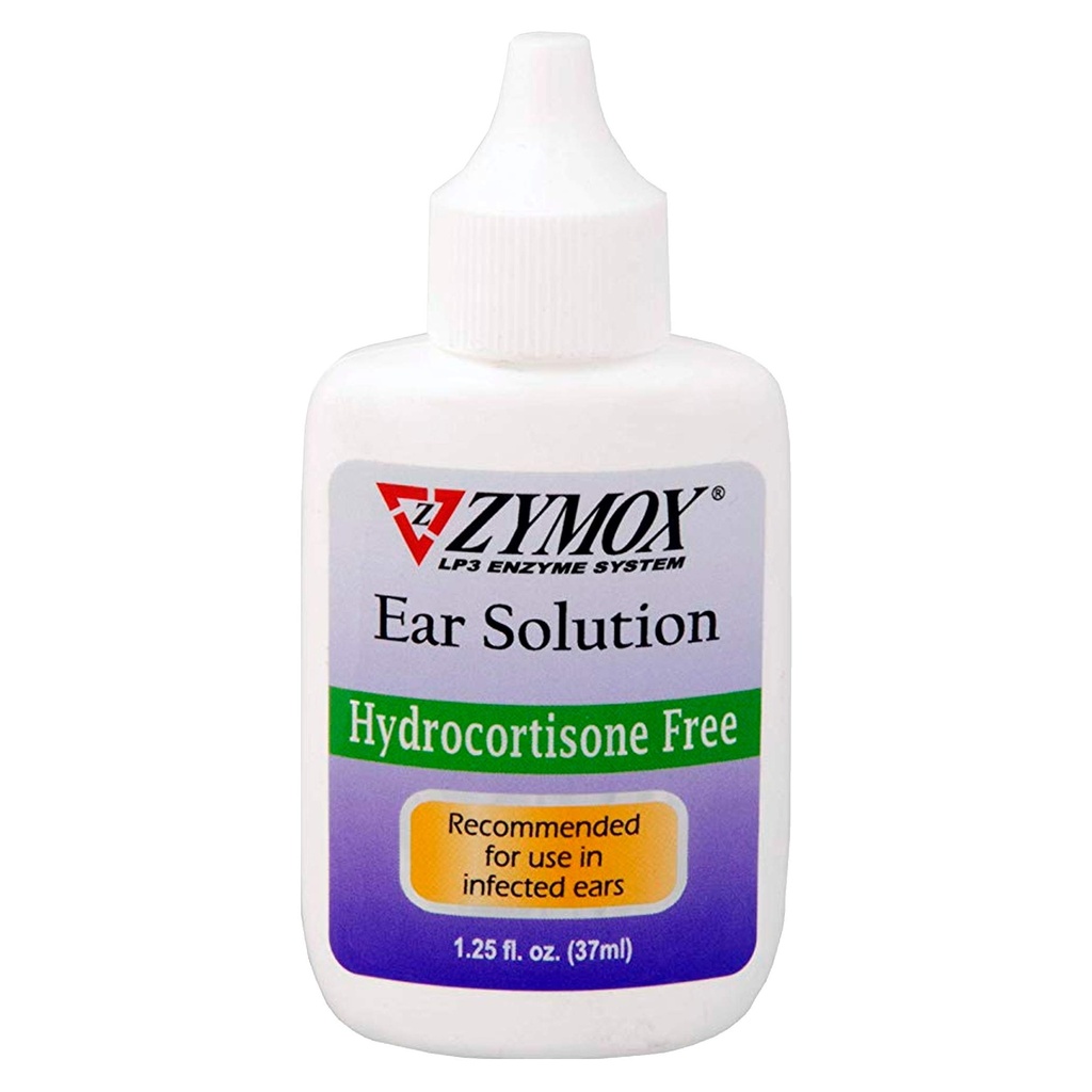 Zymox Otic Solução Enzimática Orelha para Cães e Gatos para Acalmar Infecções Orelhas Sem Hidrocortisona 1,25 oz