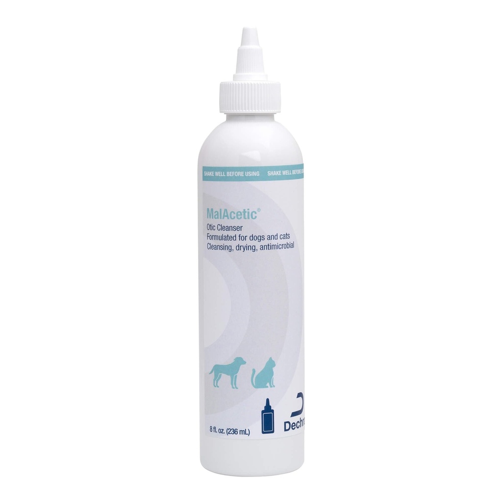 Limpador Otic Malacético para cães e gatos, 8 fl oz