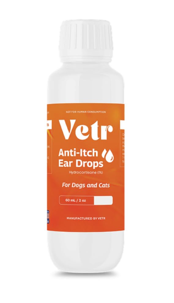 Veter Anti-Itch Ear Drops para Cães - solução de suporte de conforto auditivo tópico - 2 oz (60mL) - Formada por Veteranos em EUA