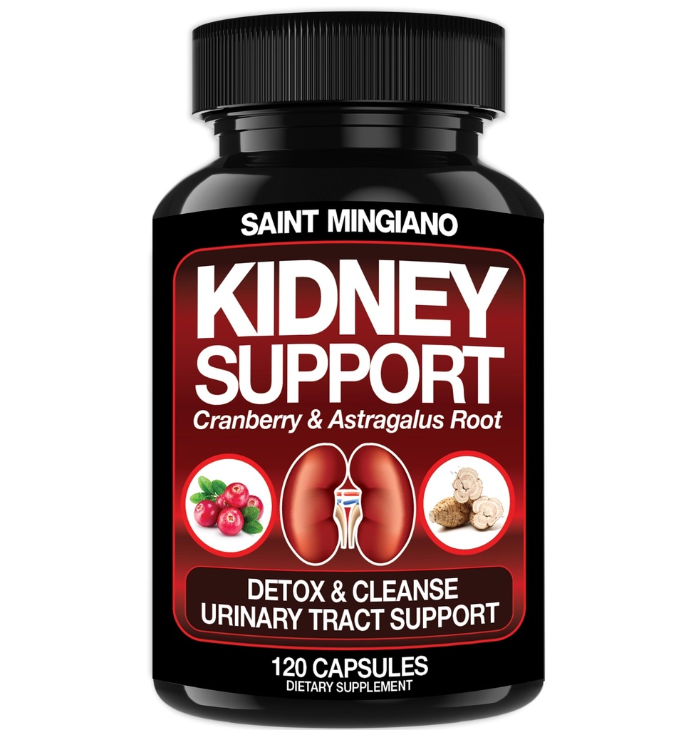 Suporte renal Cleanse Detox & Repair -120 Cápsulas - Cranberry & Astragalus Root Pills para mulheres e homens
