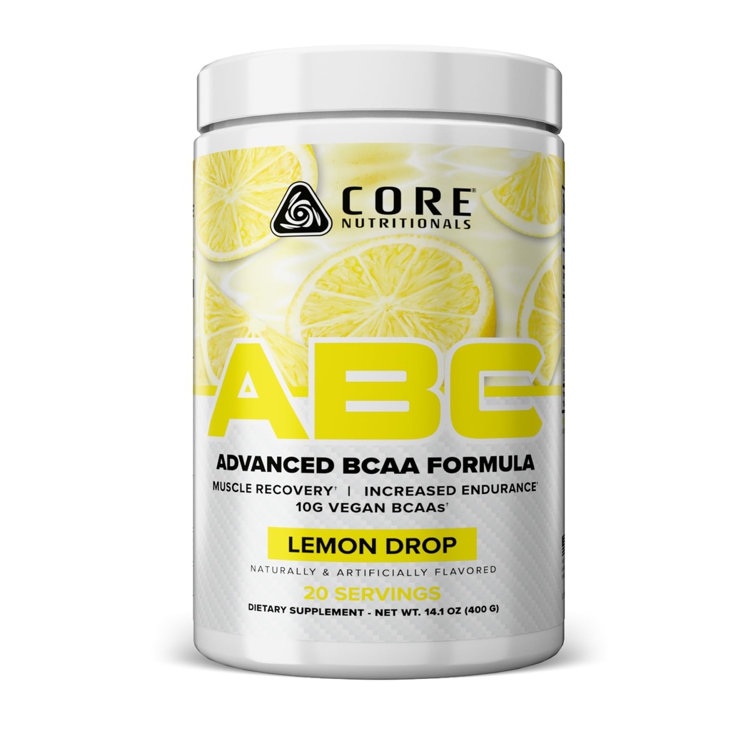 Núcleo Nutricionals ABC Advanced BCAA Supplement (Amino Acid Recovery Blend) com Glutamina, Beta Alanine, Citrulina Malate (20 Servings)