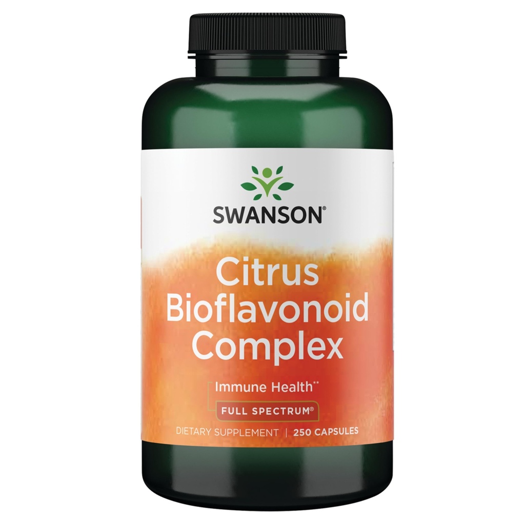 Swanson Full Spectrum Citrus Bioflavonoid Complex - Aids Vitamina C Absorção e Promove a Saúde Imune - padronizado a 50% Laranja Amargo Bioflavonoids - (250 Cápsulas) 1 embalagem