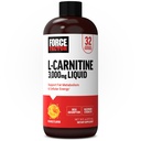 Fator de força L-Carnitina Líquido 3000mg, Suplemento de força máxima para apoiar o metabolismo de gordura, energia celular e recuperação muscular, alta absorção, não-GMO, sabor laranja, 16 oz garrafa