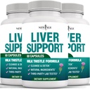 Fígado Cleanse Detox & Repair - Suplemento de cardo de leite - Suporte ao fígado com cholina, extrato de alcachofra, Chicoria & Dandelion Root Supplement - Leite Thistle Fígado Detox & Liver Cleanse - 180 Contagem