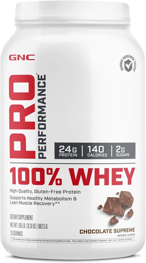 GNC Pro Desempenho 100% Whey - Chocolate Supremo (25 Servões)