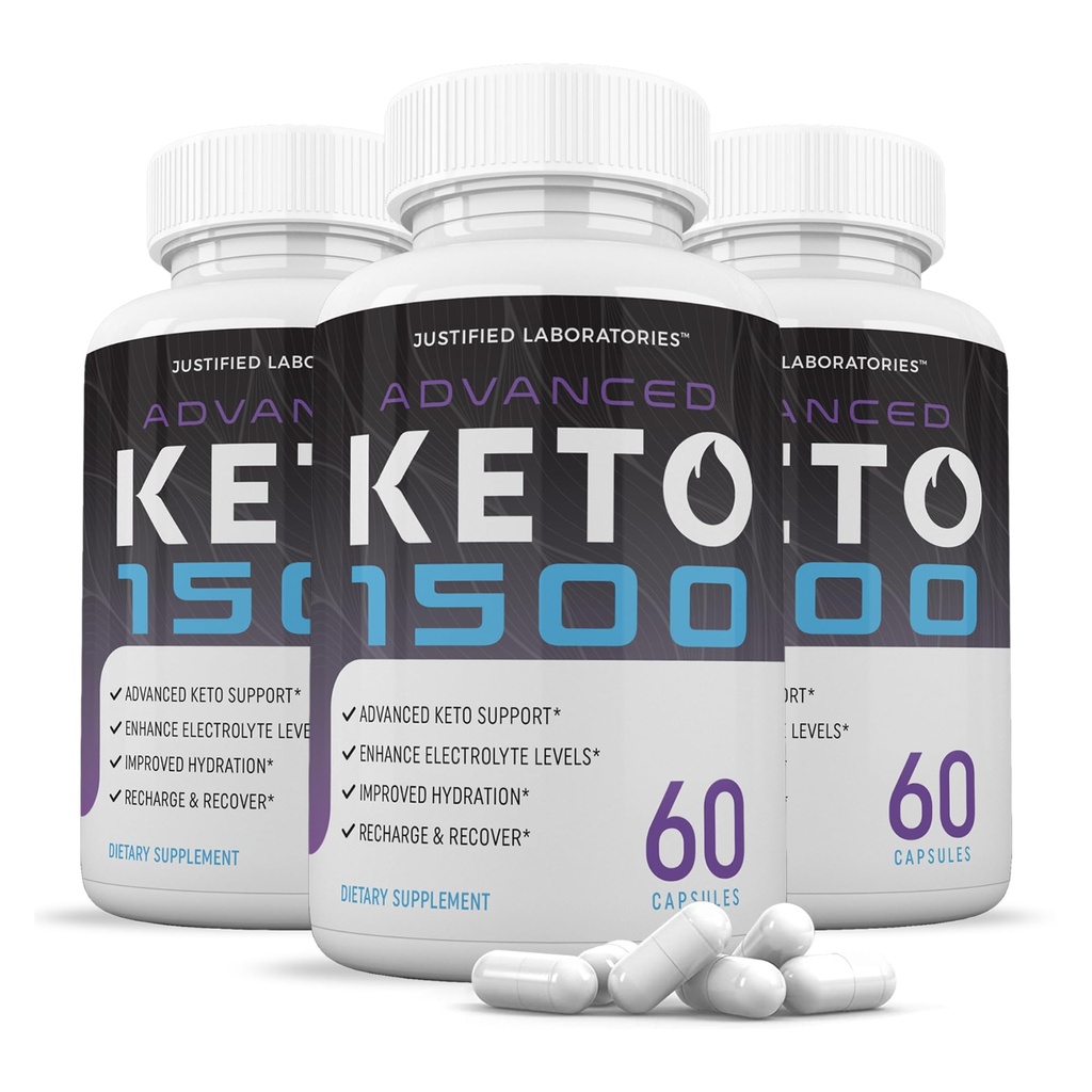 (3 Pack) Keto avançado 1500 Keto comprimidos 1275MG nova e melhorada fórmula contém maçã Cider Vinagre Extra virgem azeite em pó folha de chá verde 180 cápsulas