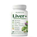 Fígado Advanced+, 120 Cápsulas Veggie Complexo 20-em-1 com Cardo de Leite, Dandelion, NAD, NAC, ALA, TUDCA, Glutationa, Alcachofra, Açafrão, Astragalus, Não-GMO, Gluten Free