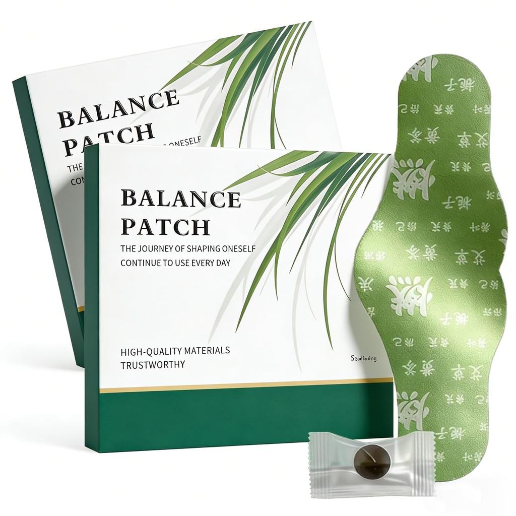Balance Patch, Estômago de remendo de ervas japonês, Ingredientes baseados em plantas, Promove o design não irritante do conforto abdominal, Design de adesivo confortável, Uso tópico fácil(2 Boxes-10 Patches)