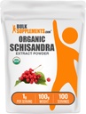 BulkSuplementos.com Extrato orgânico Schisandra em pó - Schisandra Suplemento, de Berries Schisandra, Suplemento de ervas - sem glúten - 1g por serviço, 100g (3,5 onças) (Pacote de 1)