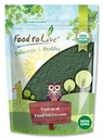 Comida para viver espirulina orgânica em pó, 4 libras — Não-GMO, Kosher, Alga verde-azul cru, Vegan Superfood, A granel, Não irradiado, Puro Vegan Green Protein, Rico em vitaminas e minerais, Ótimo para bebidas