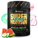 ALFA LION Bomba sobre-humana Pré-treino em pó, Cafeína grátis e Stim suplemento pré-treino gratuito, impulsionador de óxido nítrico, ganhador de músculo, energia e foco (42 Servings, sabor de melão muscular)