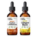 Ceilão selvagem e orgânico Tintura de canela 2 fl oz & gengibre