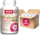 Fórmulas Jarrow QH-Absorb 100 mg Max Absorção- CoQ10 Ubiquinol- Até 60 Servões (Softgels) - Suporta Saúde Mitocondrial, Produção de Energia Celular e Função Cardiovascular Saudável, Pacote de 12