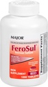 Major FeroSul - Sulfato Ferroso 325 mg Comprimidos - Suplemento de Ferro para Mulheres e Homens - Comprimidos especialmente revestidos de fácil de usar - Vermelho - 1000 Comprimidos