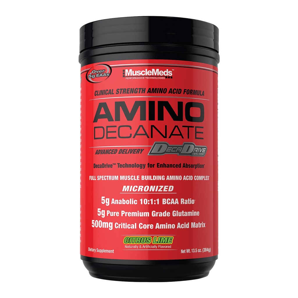MuscleMeds Amino Decanate, Citrus Lime,13,5 oz (384 g)