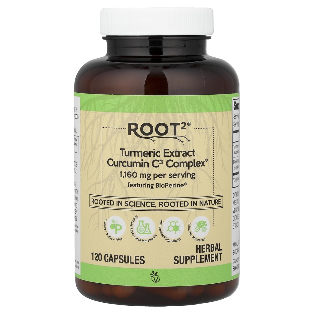 Vitacost Turmeric Extract Complexo de Curcumina C3 com Bioperina - 1,160 mg por Serviço - 120 Cápsulas