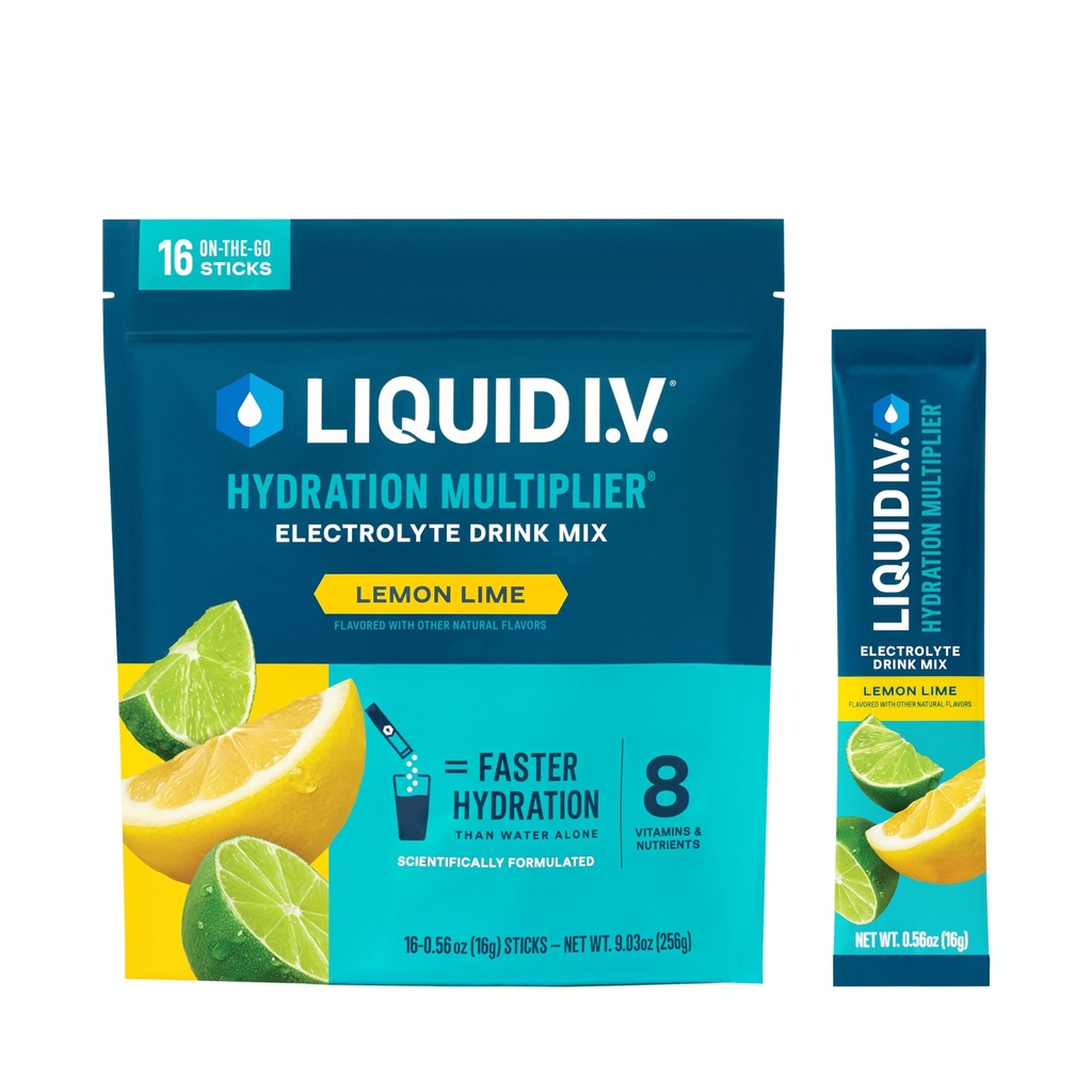Multiplicador Líquido de Hidratação I.V.® - Limão - Mistura de bebida em pó de eletrólito