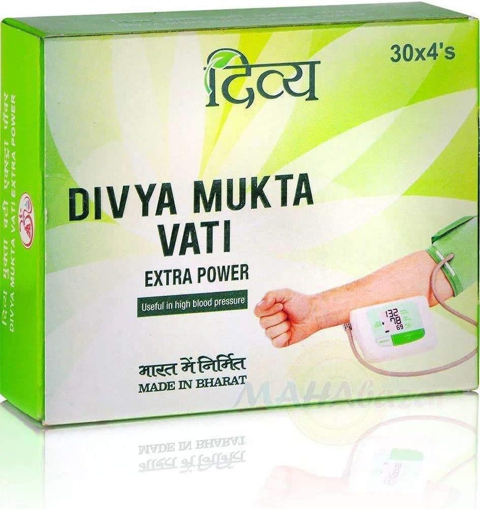 Original Patanjali Divya Muktavati, Extra Power 120 Conde, Ayurvédico, 100% Natural