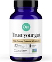Probióticos Ora Orgânicos com Prebióticos - 52 Bilhões UFC 11 Clinicamente Estudiosos Strains para Saúde Digestiva, Confie em sua Gut, Gluten Free, 60 Cápsulas