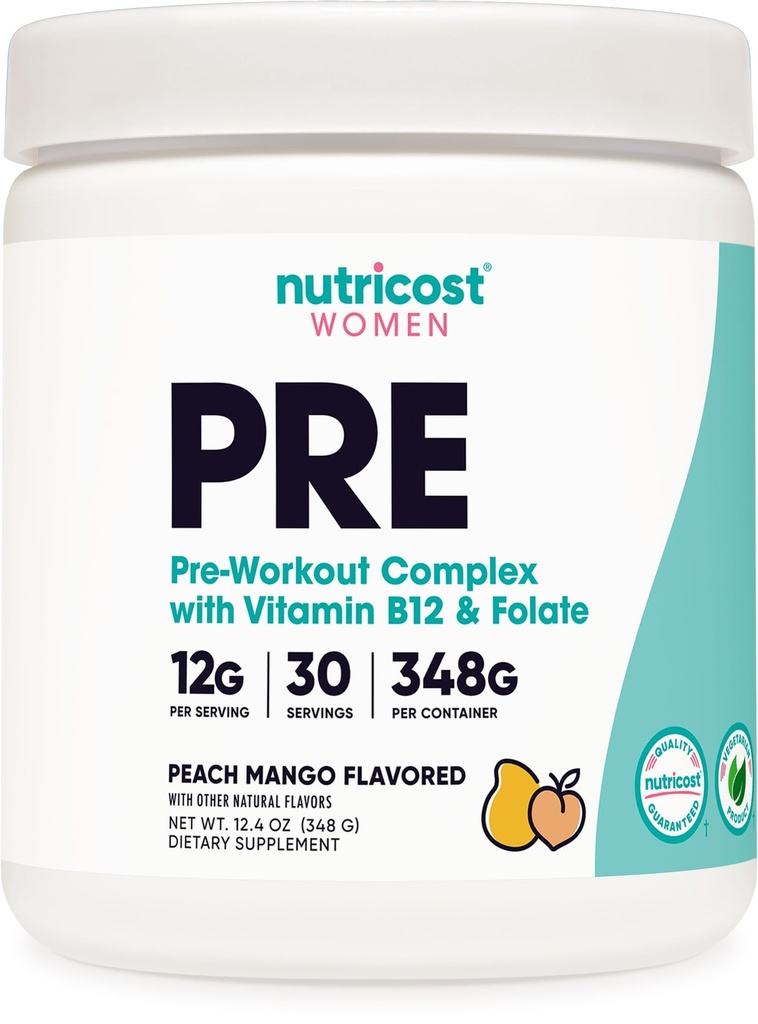 Nutricost pré-treino pó para mulheres, manga de pêssego, 30 Servings