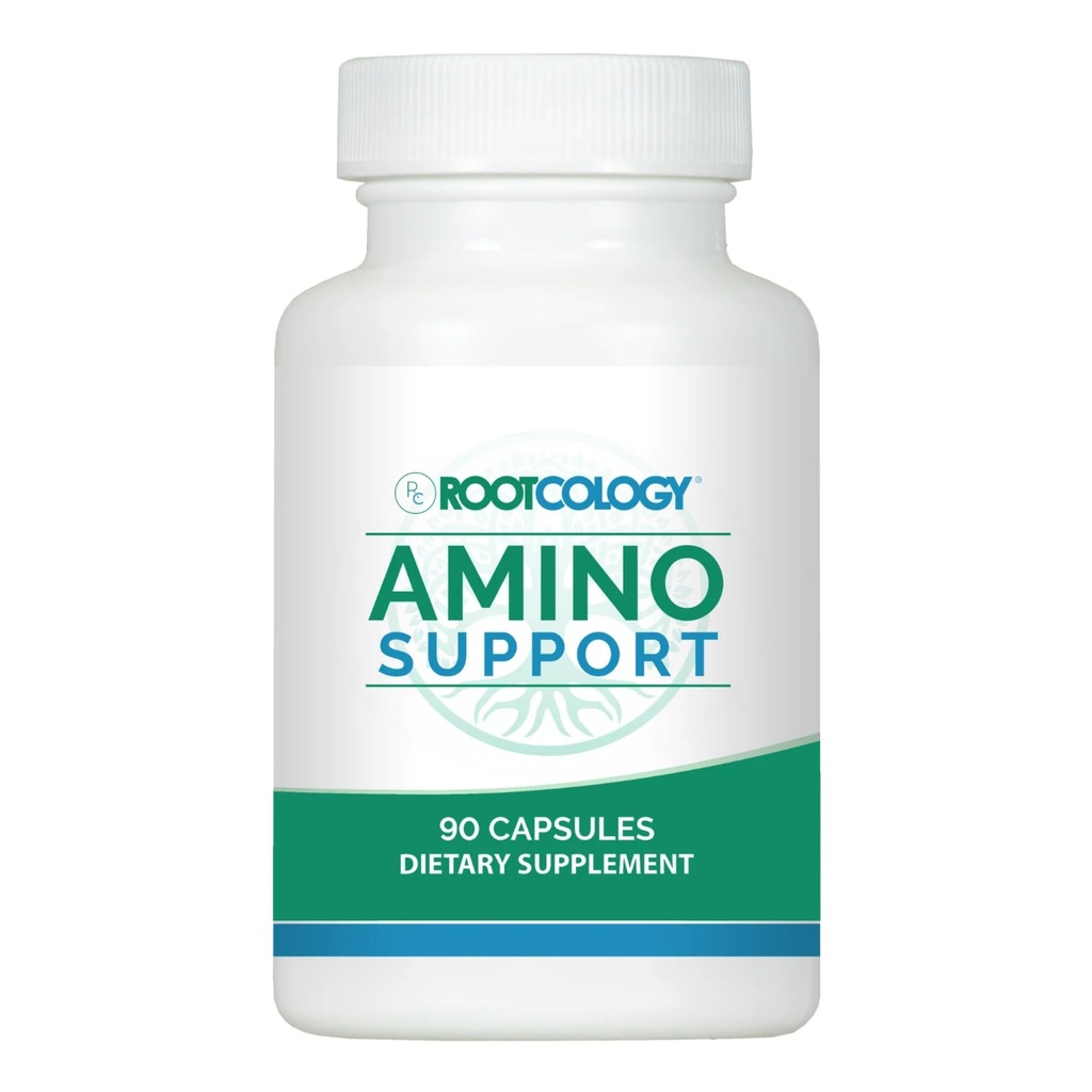 Rootcology by Dr. Izabella Wentz □ Suporte Amino Cápsulas Complexo de Ácidos Amino com L-Glutamina, Glycine e HSH