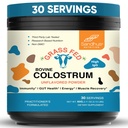 Grass Fed Bovine Colostrum Pó para Humanos, Adultos , 30 Servings (Pack of 1) Suplemento Vacas , IgG alta para Gut Saúde , Imunidade e apoio de recuperação muscular , Sem sabor , para homens e mulheres