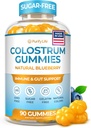 Chicletes de colostrum sem açúcar (1500mg) Colostrum bovino para seres humanos, Suplemento de grama para Gut Health, Reparo de tripa leaky, Suporte imunológico, Saúde da pele - 35% IgG por serviço
