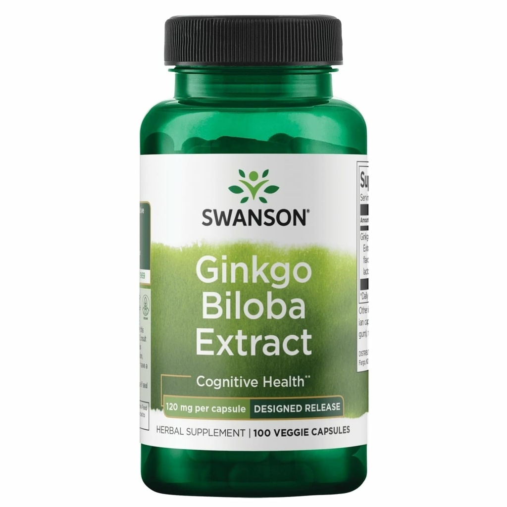 Liberação tardia Ginkgo 120 mg 100 cápsulas por Swanson Ultra