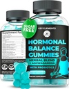 PMS Gummies Hormonal Balance Supplements for Women - Probiótico PMS Vitaminas Menstrual Cram Alivio, Hot Flashes Suporte Menopausa - PMS Alivio com Dong Quai, Chasteberry, Black Cohosh & Ashwagandha
