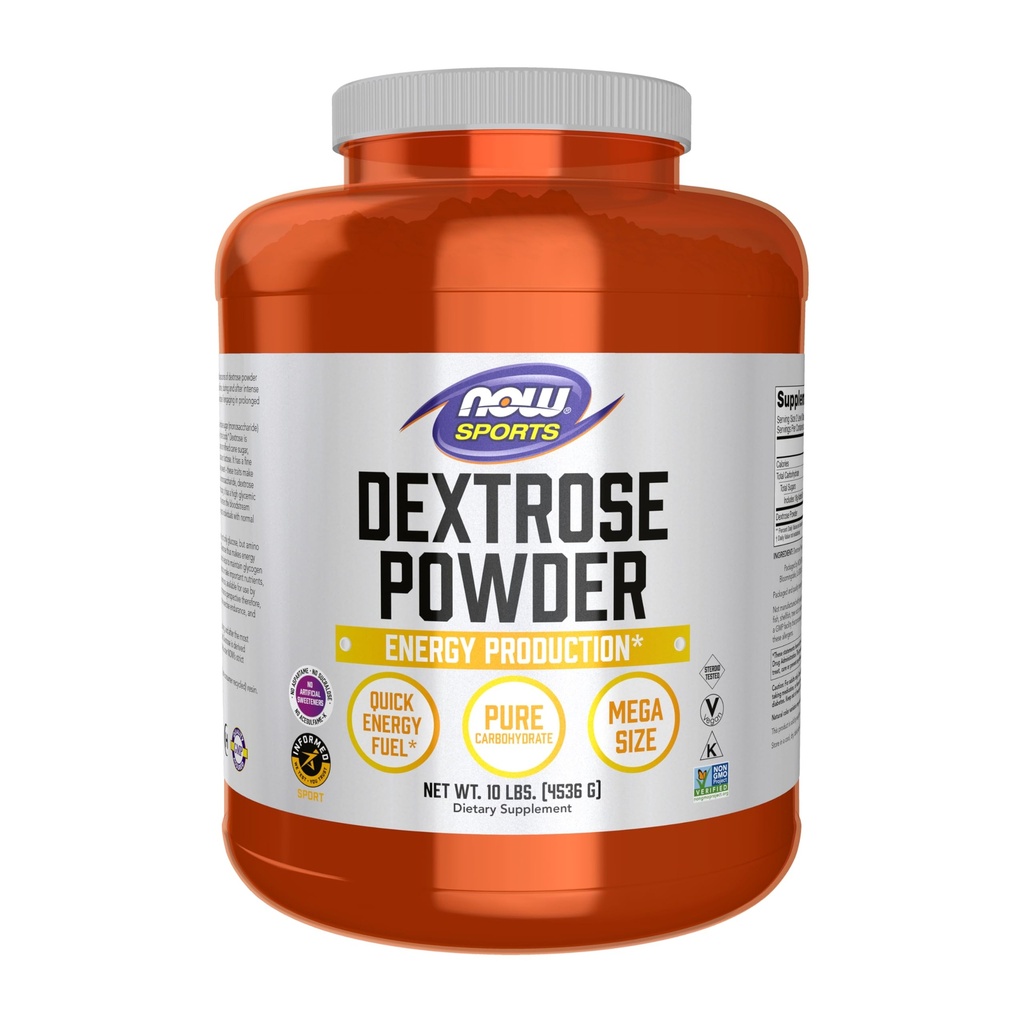 NOW Foods Sports Nutrition, Dextrose Powder (Monossacarídeo), Energy Production*, 10 libras