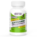 DEVA Vegan Glucosamina HSH & Condroitin + Açafrão, CMO, Boswellia, Ácido Hialurônico & Mais, Melhorado Fórmula não animal, 90 Comprimidos